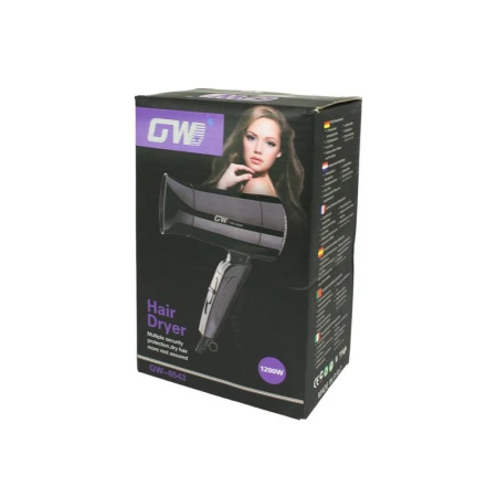 Фен складной пластик мощность 500 Вт GW-6543/JC-15636 (80) Фен складной пластик мощность 500 Вт GW-6543/JC-15636 (80)