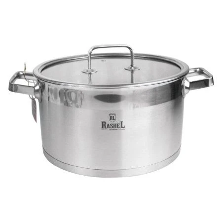 Кастрюля 7,8л нерж.сталь ВИКТОРИЯ со стекл.крышкой 26*15см R-780w (4)