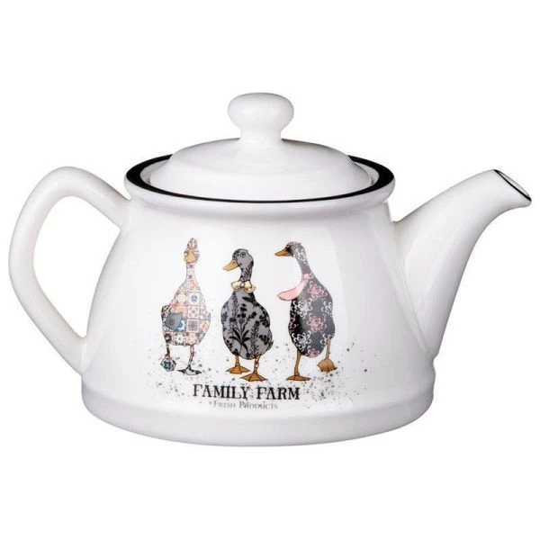 Чайник заварочный 580мл фарфор FAMILY FARM (18)