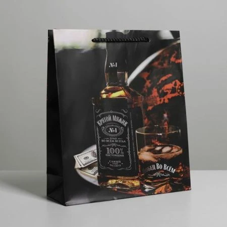 Пакет ламинированный 23*27*8см Крутой мужик (12)