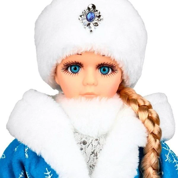 Внучка деда мороза в голубой шубе, с мелодией, 40 см Т-6821