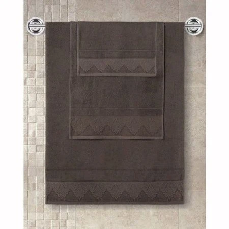 яяяПолотенце махровое 70*140см жаккард Karna SIESTA (Коричневый) 380г