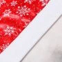 Колпак новогодний Белые снежинки 28*40см красный