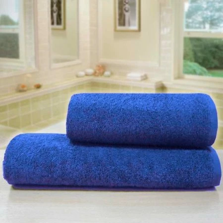 Полотенце махровое 70*140см Моно синий 400гр м4013_01