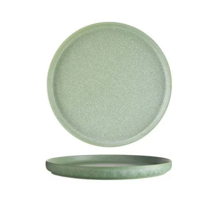 Тарелка мелкая 26см керамика BILLIBARRI OLD CLAY зеленая (6/18)