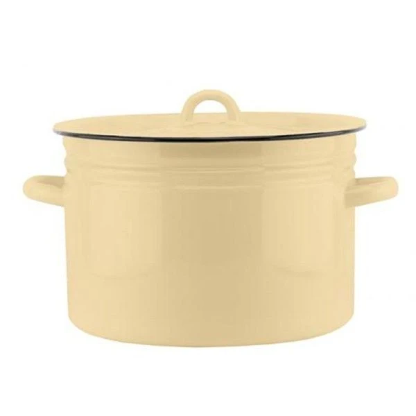 Кастрюля 8,5л эмаль ванильная 21-1620 (2)