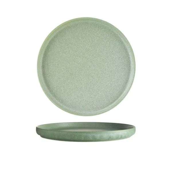 Тарелка мелкая 26см керамика BILLIBARRI OLD CLAY зеленая (6/18)