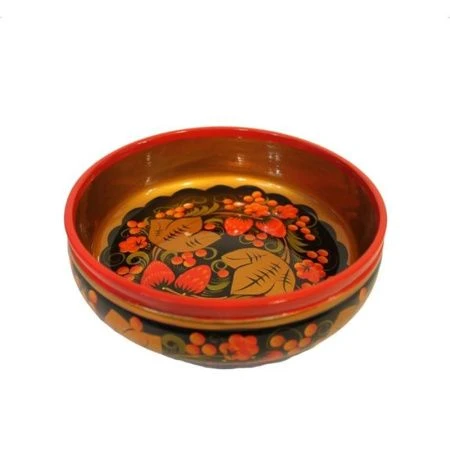 Супница дерево с хохломской росписью средняя (1)