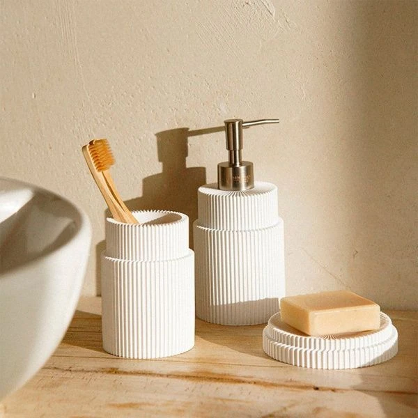 Набор для ванной, 3 предмета (Дозатор, мыльница, стакан)   9951840