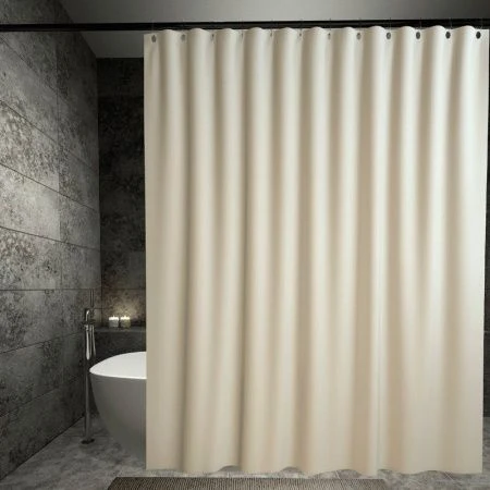 Штора для ванной 240*200см полиэстер с утяжелителем GRAND PREMIUM бежевый