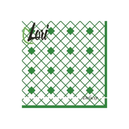 Салфетки бумажные Лори 20шт 3-х слойные 33*33 зеленые (16)