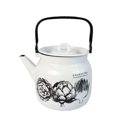 Чайник 3,5л эмаль ARTICHOKE белый, кор.рябчик внутри С-2713/4Рч (4)