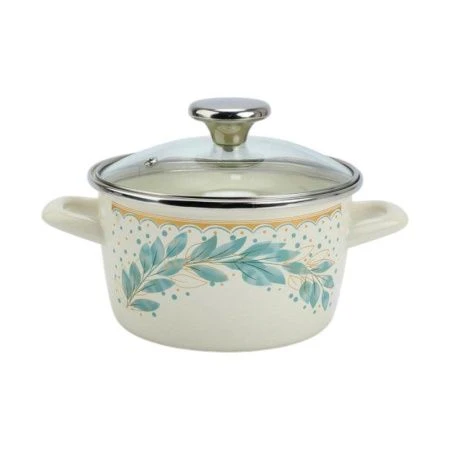 Кастрюля 4,5л эмаль ЛАРА с стекл.крышкой 22см (4)