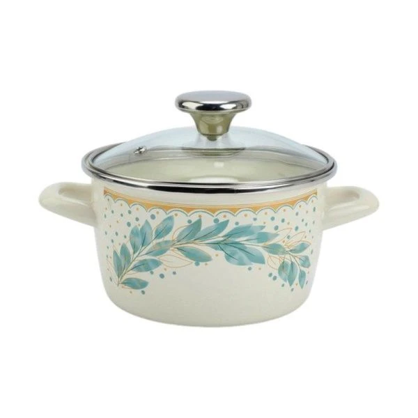 Кастрюля 3,5л эмаль ЛАРА с стекл.крышкой 20см (4)