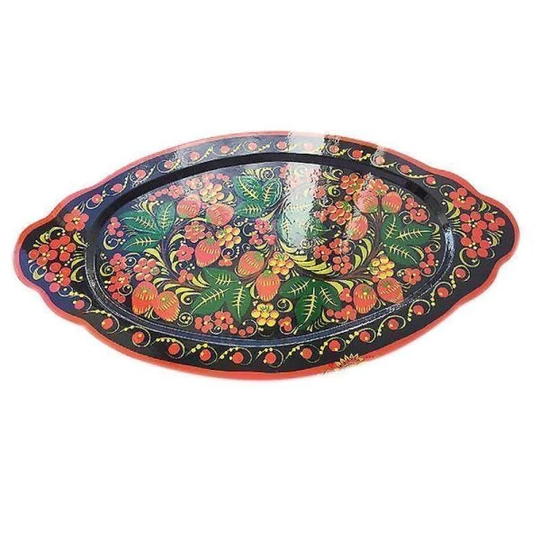 Поднос деревянный с хохломской росписью Керженский 46*25см (1)