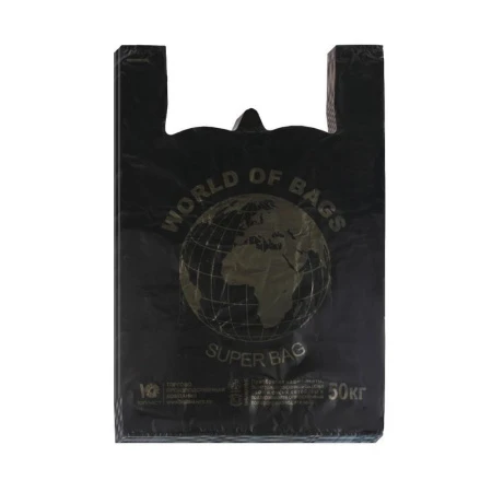 Пакет-майка 65*43*20см полиэтилен WORLD 30мкм (500/100)