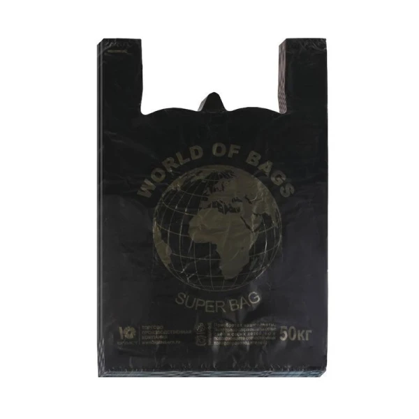 Пакет-майка 65*43*20см полиэтилен WORLD 30мкм (500/100)