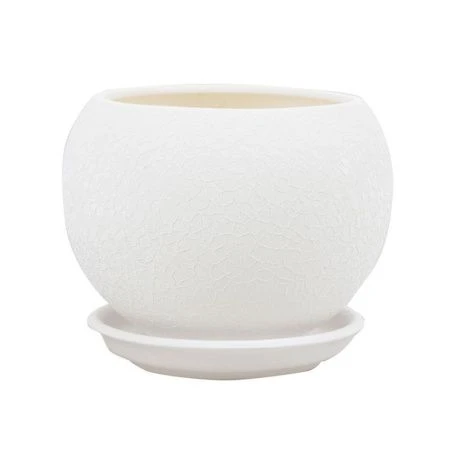 Горшок керамический Вуаль 1,4л белый 17*13,5 (4)