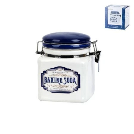 Банка для сыпучих продуктов с клипсой 480мл 11,5*9,5*11,5см керамика Gourmet подар.уп. (36)