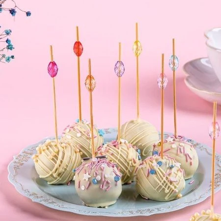 Шпажки для канапе 12см 100шт бамбук Кристалл разноцветный  в пакете PATERRA (50)