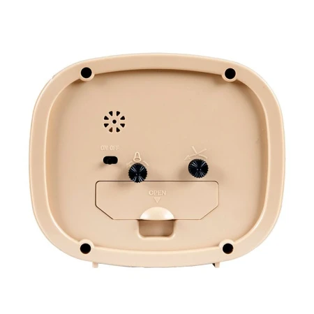 Будильник 12,5*10,5см кварц РУБИН Классика бежевый (20)