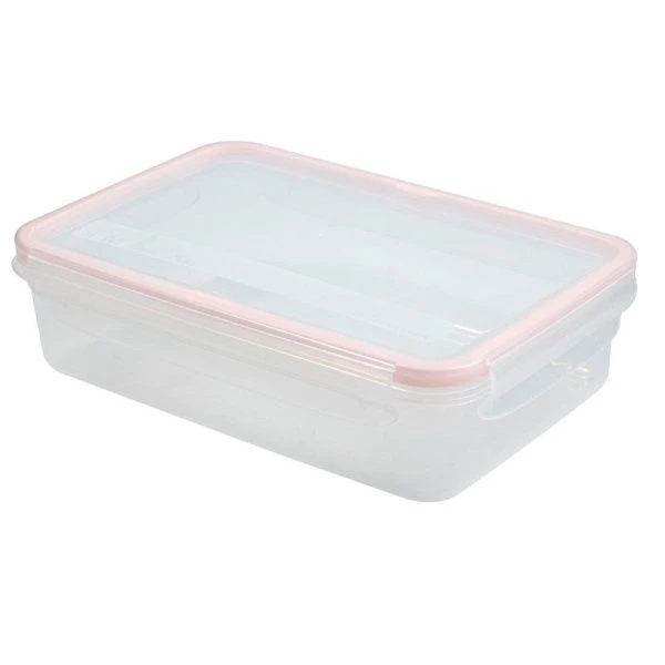 Контейнер пищевой 1,6л 239*165*65мм пластик ЭКСТРА ЛОК Bright L розовый герметичный (16)