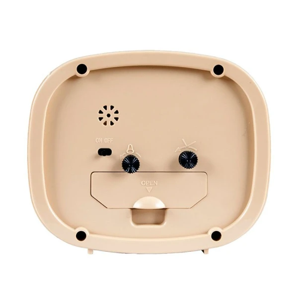 Будильник 12,5*10,5см кварц РУБИН Классика бежевый (20)