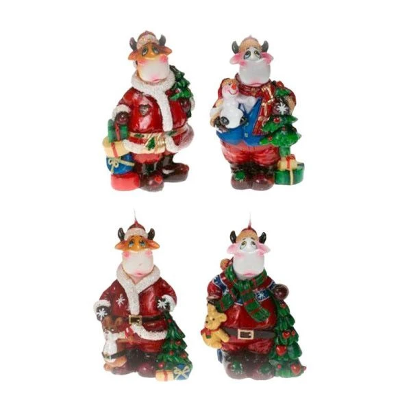 Свеча декоративная Корова парафин 6*5*10см, 4 в.446053(96)