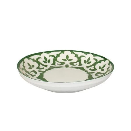 Тарелка глубокая 19см фарфор ХЛОПОК ЗЕЛЕНЫЙ TC23006207 HCS-911 (60)