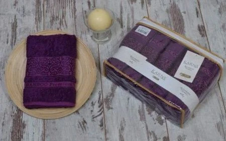 яяяПолотенце 50*90 бамбук Karna PREMIUM 1-6 (Фиолетовый) яяяПолотенце 50*90 бамбук Karna PREMIUM 1-6 (Фиолетовый)