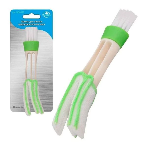 Щетка для чистки труднодоступных мест 15,5*3*2,5см пластик/микрофибра VL58-279 (12/144)