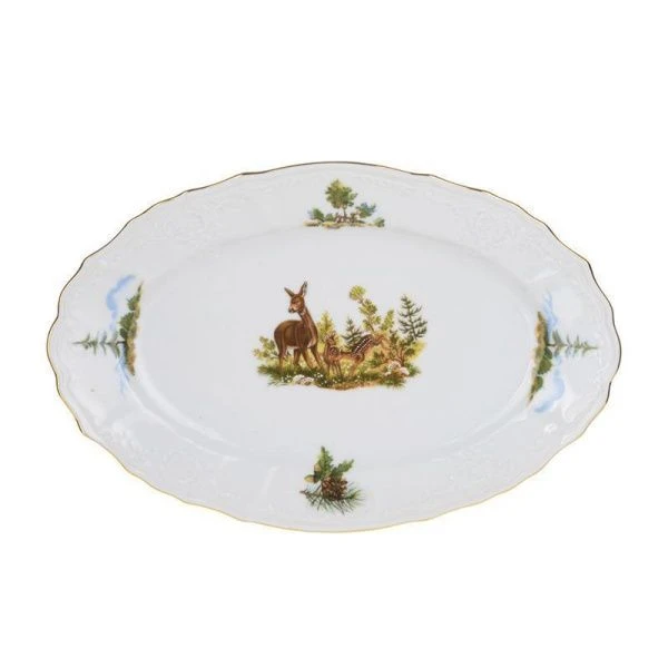 Блюдо 26см фарфор ОХОТА Бернадотт овальное