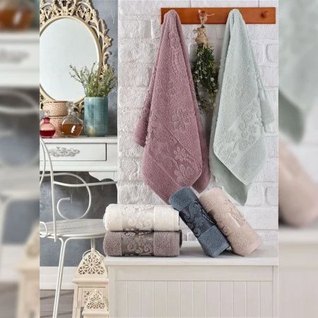 Полотенце махровое 70*140см жаккард TWO DOLPHINS EMIRA 400гр (6) E752