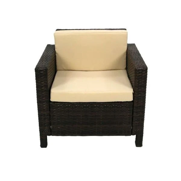 Набор мебели иск.ротанг Никон (диван+2 кресла+стол) коричневый, бежевый, арт.SFS001 (1)