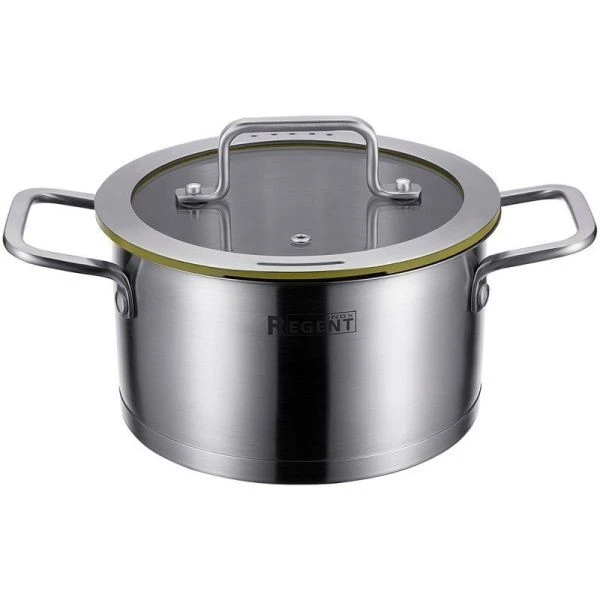 Кастрюля 1,8л h9см нерж.сталь Palermo со стекл.крышкой 16см 77-0216 (6)