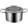 Кастрюля 4,5л h12см нерж.сталь Palermo со стекл.крышкой 22см 77-0522 (6)