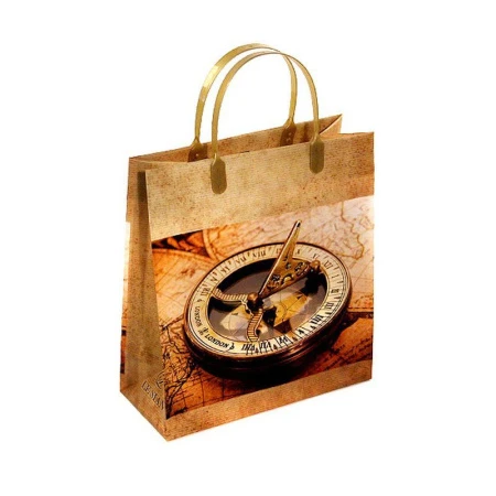 Пакет с пластиковой ручкой 23*25*10см Компас 12/128 мал. (20/200)