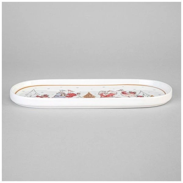 Блюдо 25,5см фарфор FAMILY CHRISTMAS овальное (24)