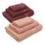 Набор полотенец махровых 6пр 30*60см*2/50*80см*2/70*130см*2 Самур брусничный, крем. 360гр м4030_294