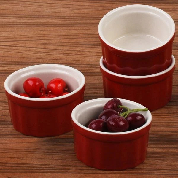 Набор рамекинов керамика 4пр 9*4,5см Flamenco красный ТМ Appetite CR-FS492-FL