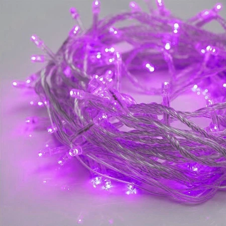 Гирлянда эл. 3,5м (50 светодиодов, прозрач.провод) (фиолетовая) JC-6445 (100)