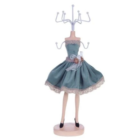 яяяПодставка для украшений металл/текстиль 9*9*33см (16)