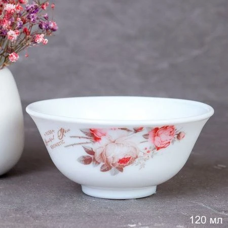 Пиала 120мл 9см стеклокерамика ЧАЙНАЯ РОЗА FW40XN-(6916) (6/144)