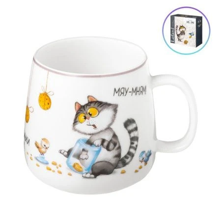 Кружка 450мл фарфор Счастье есть (24)