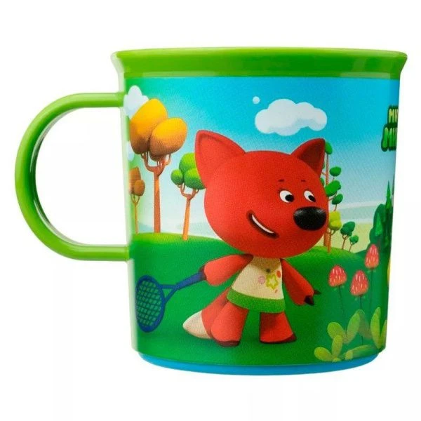 Кружка детская 200мл пластик МИ-МИ-МИШКИ зеленая с нескользящим дном (15)