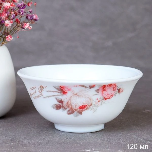 Пиала 120мл 9см стеклокерамика ЧАЙНАЯ РОЗА FW40XN-(6916) (6/144)