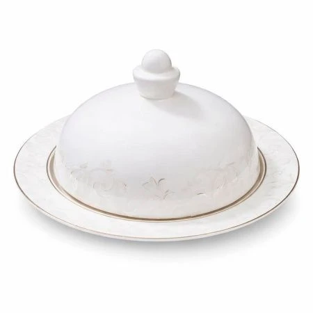 Масленка 20см фарфор СЕРЫЙ ШЕЛК подар.уп. (10)