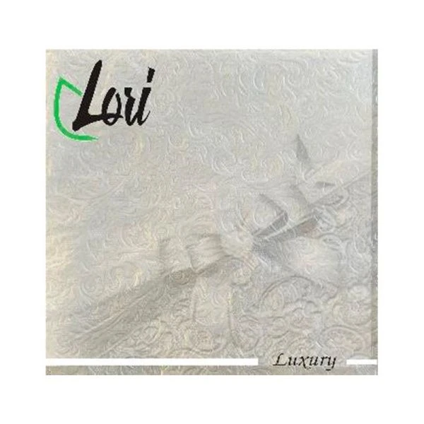 Салфетки бумажные Лори 16шт. 3-х слойные 33*33 серебро (16)