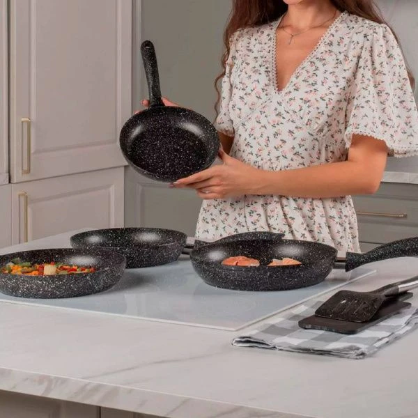 Сковорода 26см алюминий АП МОДЕРН черный гранит арт.7010-260-8 (6)