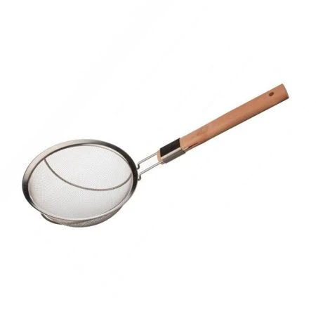 Дуршлаг 22см нерж.сталь сито мелкое усиленное с дер.ручкой AST-005-Д93-22 (24)